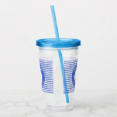 Groomsman -航海のいかりネイビーウェディングパーティー アクリルタンブラー (左)