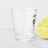 Groomsman add name date year gray collar bow文字 ショットグラス (左)