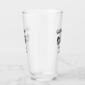 Groomsman add name date year gray collar bow文字 タンブラーグラス (右)