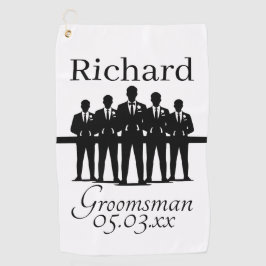 Groomsman Bachelor Party Squad Silhouette Name ゴルフタオル