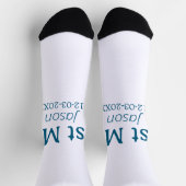 groomsman bachelorette party add name modern simpl ソックス (上部)