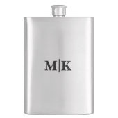 Groomsman Best Man Wedding Monogram Gift フラスク (正面)