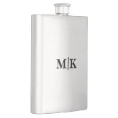 Groomsman Best Man Wedding Monogram Gift フラスク (右)