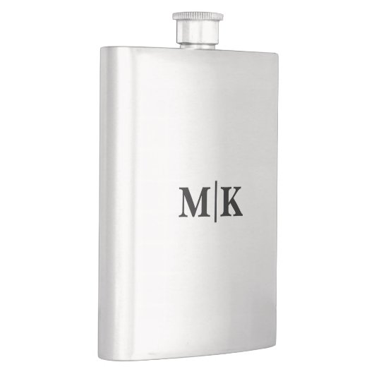 Groomsman Best Man Wedding Monogram Gift フラスク (右)