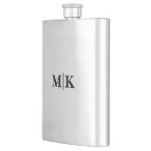 Groomsman Best Man Wedding Monogram Gift フラスク (左)