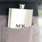 Groomsman Best Man Wedding Monogram Gift フラスク (インサイチュ)