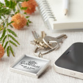 Groomsman Black and White Custom Keychains キーホルダー (側面)