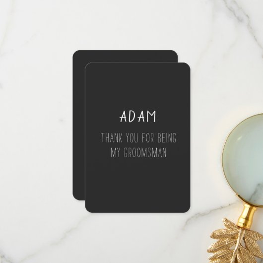 Groomsman Cardに感謝 サンキューカード (正面/裏面インサイチュ)