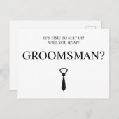  Groomsman Card, Groomsmen & Best Man Proposal,  ポストカード (正面/裏面)