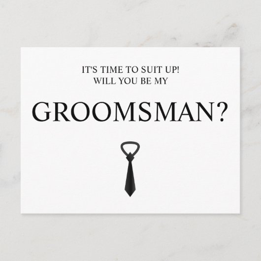  Groomsman Card, Groomsmen & Best Man Proposal,  ポストカード (正面)
