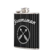 Groomsman Crossed Arrows任意のカスタムカラーフラスコ フラスク (左)