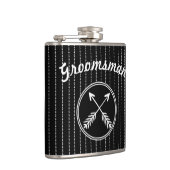 Groomsman Crossed Arrows任意のカスタムカラーフラスコ フラスク (右)