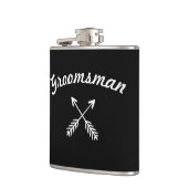 Groomsman Crossed Arrows任意のカスタムカラーフラスコ フラスク (左)