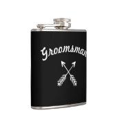 Groomsman Crossed Arrows任意のカスタムカラーフラスコ フラスク (右)