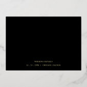 Groomsman Funny Wedding Minimalist Proposal Golden 箔招待状 (裏面)