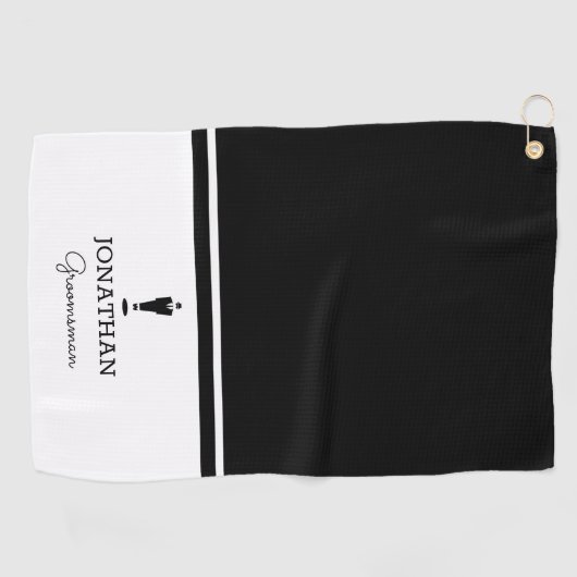 Groomsman Gift Wedding Party Custom Personalized ゴルフタオル (横)