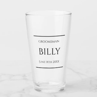 Groomsman Glass Gift Beer Pintお気に入り結婚の名前 タンブラーグラス