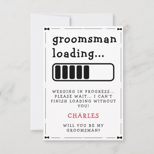 Groomsman Loading Groomsmenの提案 (正面)