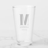 Groomsman Monogram Name Glass タンブラーグラス (裏面)