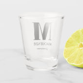 Groomsman Monogram Name Shot Glass ショットグラス (裏面)