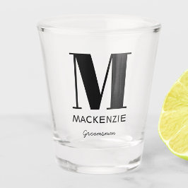 Groomsman Monogram Name Shot Glass ショットグラス