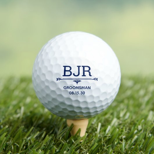 Groomsman Personalized Golf Balls ゴルフボール (インサイチュ 木)