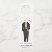 Groomsman ProposalヴィンテージTuxedo ボトルネックタグ (裏面)