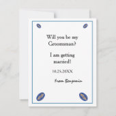 Groomsman Proposal 結婚's Personalize カード (裏面)