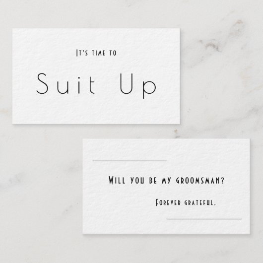 Groomsman Proposal Card 名刺 (正面/裏面)