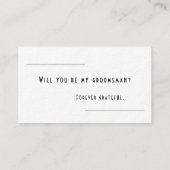 Groomsman Proposal Card 名刺 (裏面)