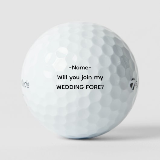 Groomsman Proposal Funny PAR TEE Favors Golf Balls ゴルフボール (正面)