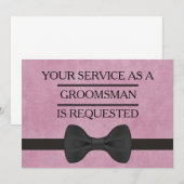 Groomsman Request招待状としてのサービス 招待状 (正面/裏面)