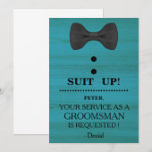 Groomsman Request招待状としてのサービス 招待状 (正面/裏面)