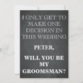 Groomsman Request招待状としてのサービス 招待状 (正面)