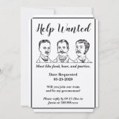 Groomsman Request 救済 Wanted Ad 招待状 (正面)