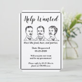 Groomsman Request 救済 Wanted Ad 招待状 (スタンド正面)