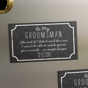 Groomsman Request 25 Magnetic Proposal Card マグネット名刺