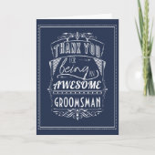Groomsman Thank You感謝 カード (正面)