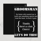 Groomsman Thank You ポストカード (正面/裏面)
