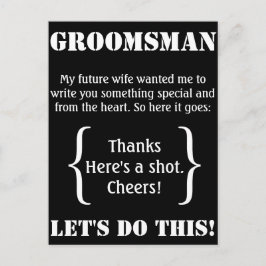 Groomsman Thank You ポストカード
