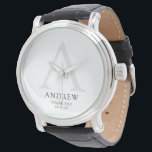 Groomsman Thank You Watch 腕時計<br><div class="desc">感謝してい時計で特別なグルメモノグラムのン！一致するコレクションが利用可能！</div>