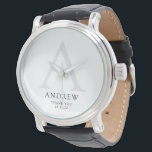 Groomsman Thank You Watch 腕時計<br><div class="desc">感謝してい時計で特別なグルメモノグラムのン！一致するコレクションが利用可能！</div>