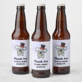 Groomsman Thank You with Koala Pun ビールラベル (ボトル)