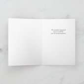 Groomsman Wedding Attendant Request Blue Tux カード (内部)