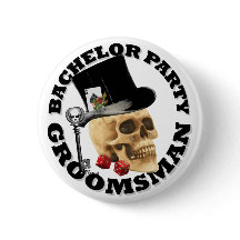 Groomsmansのゴシック様式賭博のスカルのバチュラーパーティ