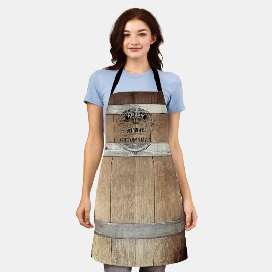 Groomsmenのギフト エプロン (着用した状態)