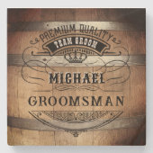 Groomsmenのギフト ストーンコースター (正面)