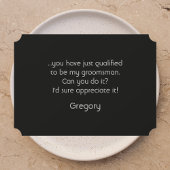 Groomsmenのチェッおもしろいクリスト 招待状