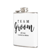 Groomsmenのチームモダングルーミング結婚式の引き出物 フラスク (左)