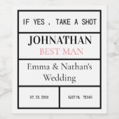 Groomsmenまたは花婿介添人提案ウェディングパーティーの好意 ワインラベル (シングルラベル)